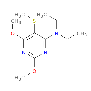 4-Pyrimidinamine, N,N-diethyl-2,6-dimethoxy-5-(methylthio)-