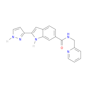 1H-Indole-6-carboxamide, 2-(1H-pyrazol-3-yl)-N-(2-pyridinylmethyl)-