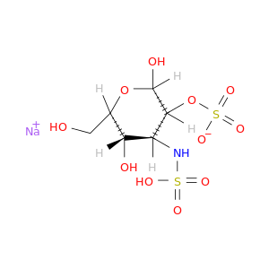 sodium (2S,3R,4S,5S,6R)-2,5-dihydroxy-6-(hydroxymethyl)-4-(sulfoamino)-3-sulfonatooxy-oxane