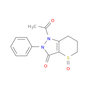 Thiopyrano[3,2-c]pyrazol-3(5H)-one,1-acetyl-1,2,6,7-tetrahydro-2-phenyl-, 4-oxide