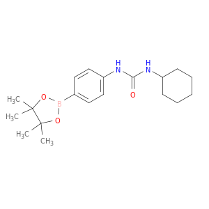 1-环己基-3-(4-(4,4,5,5-四甲基-1,3,2-二氧硼杂环戊烷-2-基)苯基)脲