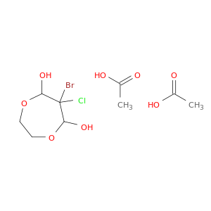 1,4-Dioxepane-5,7-diol, 6-bromo-6-chloro-, diacetate