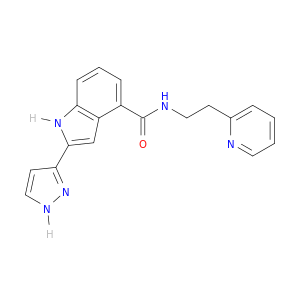 1H-Indole-4-carboxamide, 2-(1H-pyrazol-3-yl)-N-[2-(2-pyridinyl)ethyl]-