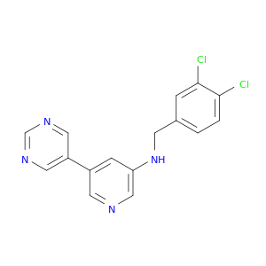 3-Pyridinamine, N-[(3,4-dichlorophenyl)methyl]-5-(5-pyrimidinyl)-