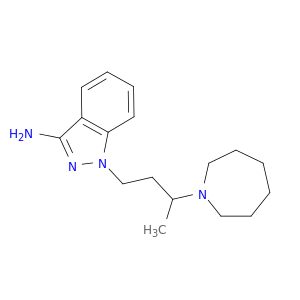 1H-Indazol-3-amine, 1-[3-(hexahydro-1H-azepin-1-yl)butyl]-