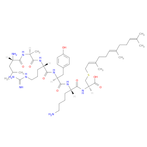 L-Cysteine,N-[N2-[N-[N2-(N-L-leucyl-L-alanyl)-L-arginyl]-L-tyrosyl]-L-lysyl]-S-(3,7,11-trimethyl-2,6,10-dodecatrienyl)-,(E,E)- (9CI)