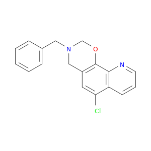 3-BENZYL-6-CHLORO-3,4-DIHYDRO-2H-(1,3)OXAZINO(5,6-H)QUINOLINE
