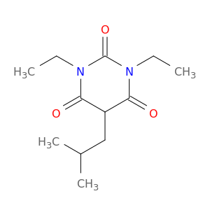 2,4,6(1H,3H,5H)-Pyrimidinetrione, 1,3-diethyl-5-(2-methylpropyl)-