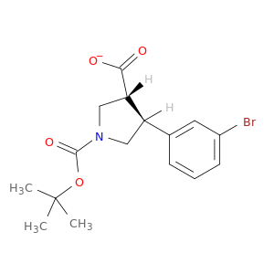 (3R,4S)-rel-4-(3-溴苯基)-1,3-吡咯烷二羧酸 1-叔丁酯
