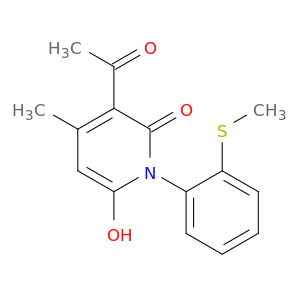 2(1H)-Pyridinone, 3-acetyl-6-hydroxy-4-methyl-1-[2-(methylthio)phenyl]-