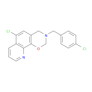 6-CHLORO-3-(4-CHLOROBENZYL)-3,4-DIHYDRO-2H-(1,3)OXAZINO(5,6-H)QUINOLINE