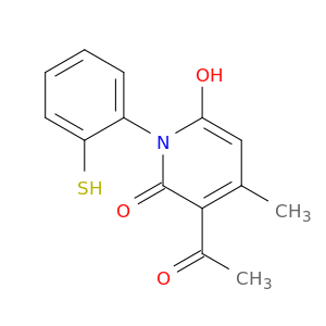 2(1H)-Pyridinone, 3-acetyl-6-hydroxy-1-(2-mercaptophenyl)-4-methyl-