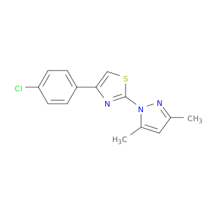 Thiazole, 4-(4-chlorophenyl)-2-(3,5-dimethyl-1H-pyrazol-1-yl)-