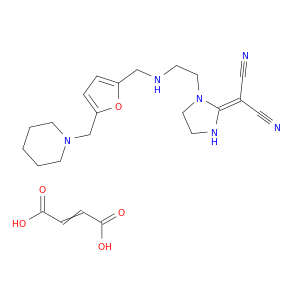but-2-enedioic acid; 2-[1-[2-[[5-(1-piperidylmethyl)-2-furyl]methylamino]ethyl]imidazolidin-2-ylidene]propanedinitrile