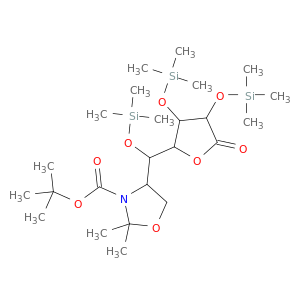 TERT-BUTYL 2,2-DIMETHYL-4-[[5-OXO-3,4-BIS(TRIMETHYLSILYLOXY)OXOLAN-2-YL]-TRIMETHYLSILYLOXY-METHYL]OXAZOLIDINE-3-CARBOXYLATE