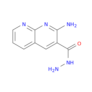 1,8-Naphthyridine-3-carboxylic acid, 2-amino-, hydrazide