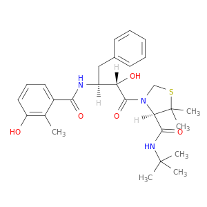 (4R)-3-[(2S,3S)-2-hydroxy-3-[(3-hydroxy-2-methyl-benzoyl)amino]-4-phenyl-butanoyl]-5,5-dimethyl-N-tert-butyl-thiazolidine-4-carboxamide