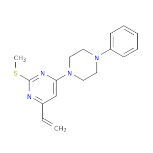 Pyrimidine, 4-ethenyl-2-(methylthio)-6-(4-phenyl-1-piperazinyl)-
