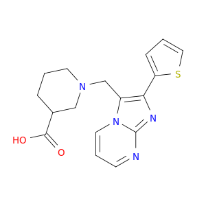 1-(2-THIOPHEN-2-YL-IMIDAZO[1,2-A]PYRIMIDIN-3-YLMETHYL)-PIPERIDINE-3-CARBOXYLIC ACID