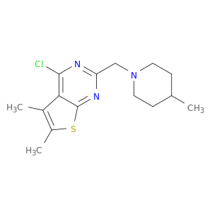 1-({4-Chloro-5,6-dimethylthieno[2,3-d]pyrimidin-2-yl}methyl)-4-methylpiperidine