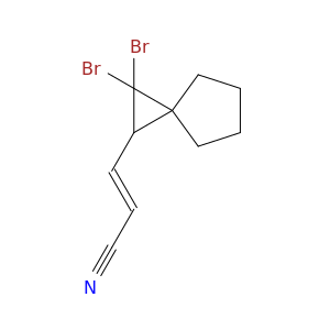 2-Propenenitrile, 3-(2,2-dibromospiro[2.4]hept-1-yl)-, (E)-