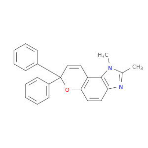 Pyrano[3,2-e]benzimidazole, 1,7-dihydro-1,2-dimethyl-7,7-diphenyl-
