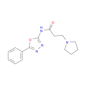 1-Pyrrolidinepropanamide, N-(5-phenyl-1,3,4-oxadiazol-2-yl)-