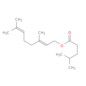 Pentanoic acid, 4-methyl-, (2E)-3,7-dimethyl-2,6-octadienyl ester