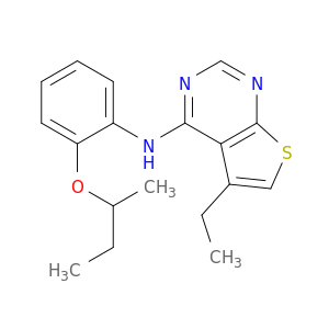 Thieno[2,3-d]pyrimidin-4-amine, 5-ethyl-N-[2-(1-methylpropoxy)phenyl]-