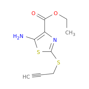 4-Thiazolecarboxylic acid, 5-amino-2-(2-propynylthio)-, ethyl ester
