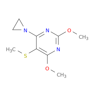 Pyrimidine, 4-(1-aziridinyl)-2,6-dimethoxy-5-(methylthio)-