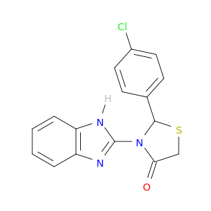 4-Thiazolidinone, 3-(1H-benzimidazol-2-yl)-2-(4-chlorophenyl)-