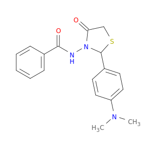 Benzamide, N-[2-[4-(dimethylamino)phenyl]-4-oxo-3-thiazolidinyl]-