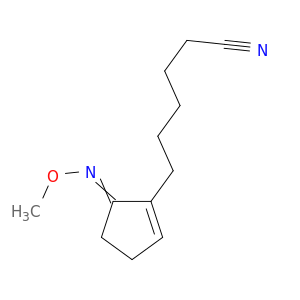1-Cyclopentene-1-hexanenitrile, 5-(methoxyimino)-