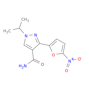 1H-Pyrazole-4-carboxamide, 1-(1-methylethyl)-3-(5-nitro-2-furanyl)-