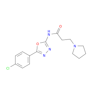 1-Pyrrolidinepropanamide, N-[5-(4-chlorophenyl)-1,3,4-oxadiazol-2-yl]-