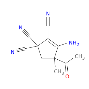 2-Cyclopentene-1,1,2-tricarbonitrile, 4-acetyl-3-amino-4-methyl-