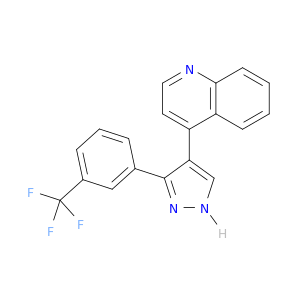 Quinoline, 4-[3-[3-(trifluoromethyl)phenyl]-1H-pyrazol-4-yl]-