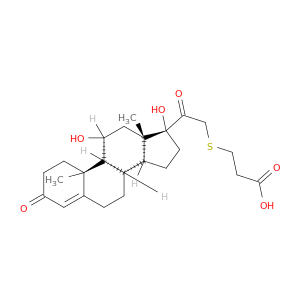 Propanoic acid, 3-[[(11b)-11,17-dihydroxy-3,20-dioxopregn-4-en-21-yl]thio]-(9CI)