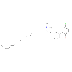 1-十六烷烷烃,N-乙基-N,N-二甲基-,具有4-氯-2-环己基苯酚的盐(1：1)
