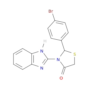 4-Thiazolidinone, 3-(1H-benzimidazol-2-yl)-2-(4-bromophenyl)-
