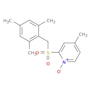 Pyridine, 4-methyl-2-[[(2,4,6-trimethylphenyl)methyl]sulfonyl]-, 1-oxide