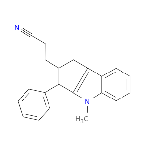 Cyclopent[b]indole-2-propanenitrile, 1,4-dihydro-4-methyl-3-phenyl-