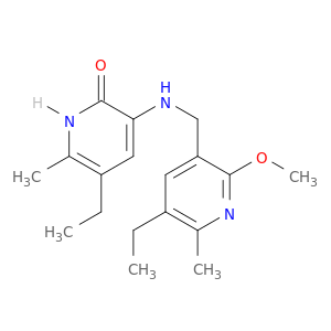 3-[N-[(5-Ethyl-2-methoxy-6-methyl-3-pyridyl)methyl]amino]-5-ethyl-6-methylpyridin-2(1H)-one