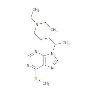 N,N-DIETHYL-4-(6-METHYLSULFANYLPURIN-9-YL)PENTAN-1-AMINE