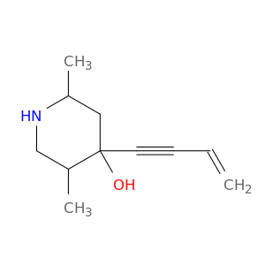 4-Piperidinol, 4-(3-buten-1-ynyl)-2,5-dimethyl-