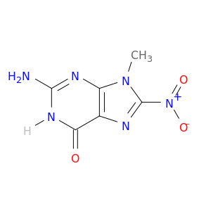 6H-Purin-6-one, 2-amino-1,9-dihydro-9-methyl-8-nitro-
