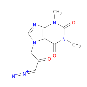 1H-Purine-2,6-dione, 7-(3-diazo-2-oxopropyl)-3,7-dihydro-1,3-dimethyl-