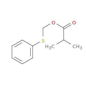 Propanoic acid, 2-methyl-, (phenylthio)methyl ester