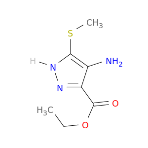 1H-Pyrazole-3-carboxylic acid, 4-amino-5-(methylthio)-, ethyl ester